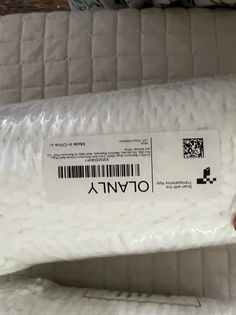 Olanly White Chunky Knit Bath Pillow - Plush Tub Support